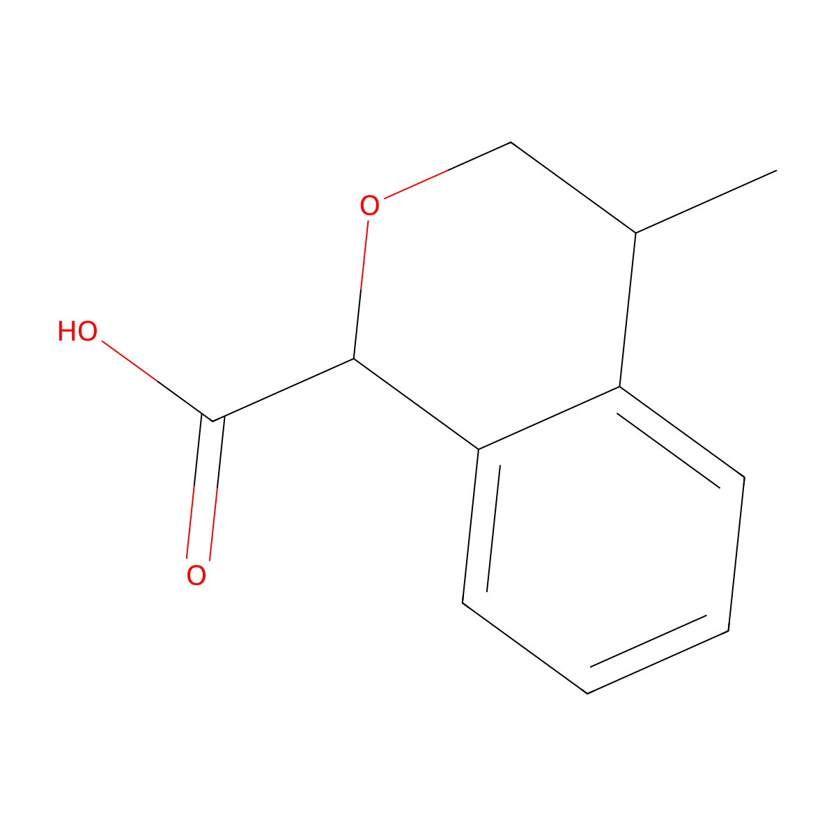 4-methyl-3,4-dihydro-1H-2-benzopyran-1-carboxylic acid molecular structure, CAS 2639441-93-1