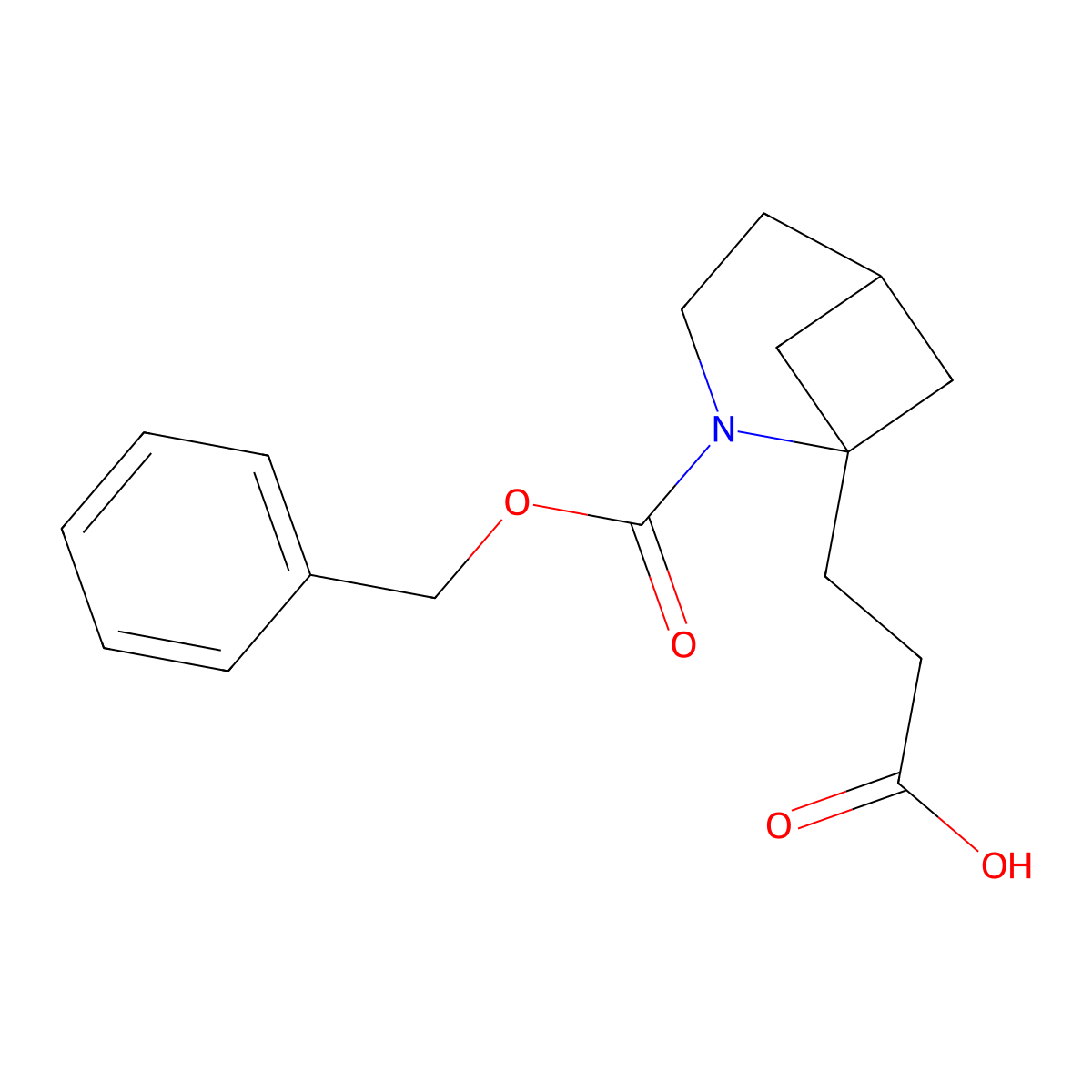 3-{2-[(Benzyloxy)carbonyl]-2-azabicyclo[3.1.1]heptan-1-yl}propanoic acid molecular structure, CAS 2639442-61-6