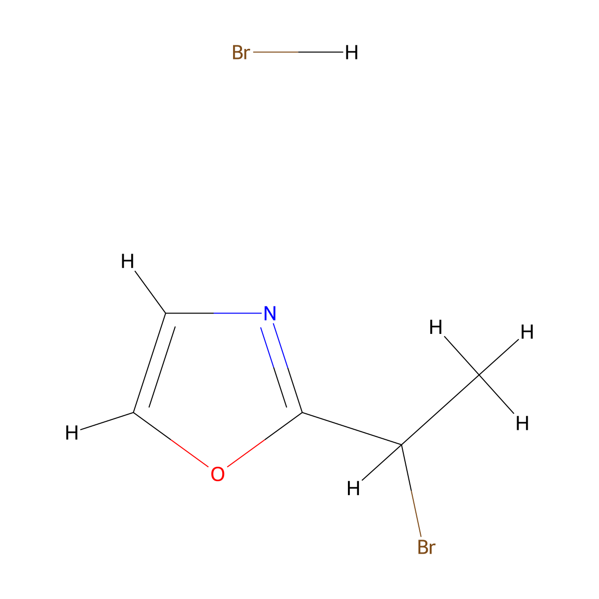 2-(1-Bromoethyl)-1,3-oxazole hydrobromide molecular structure, CAS 2639442-76-3
