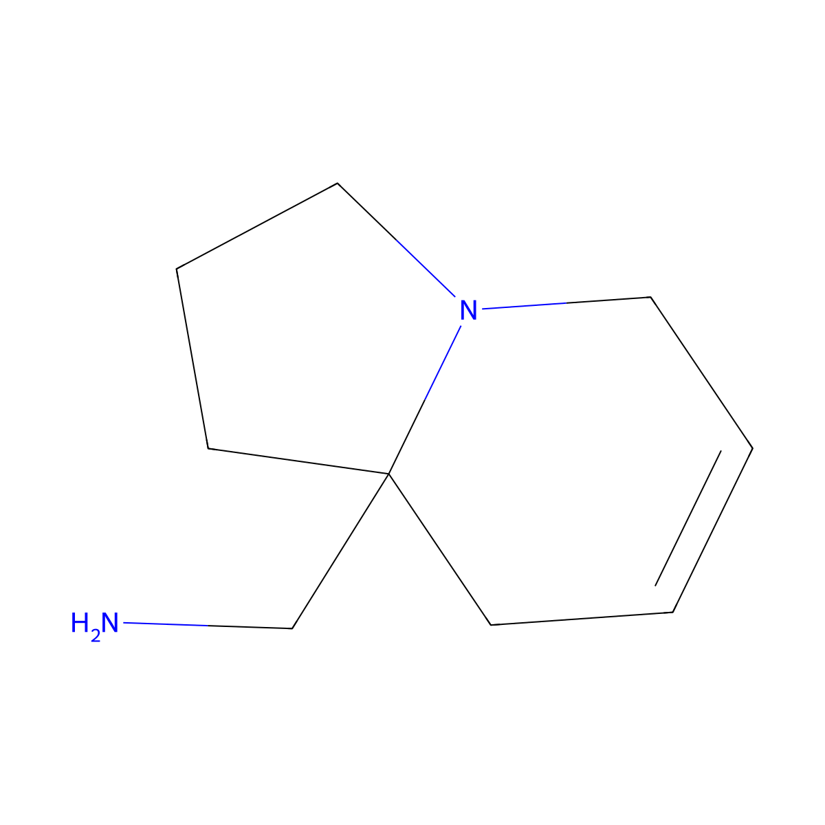 1-(1,2,3,5,8,8a-Hexahydroindolizin-8a-yl)methanamine molecular structure, CAS 2639442-81-0