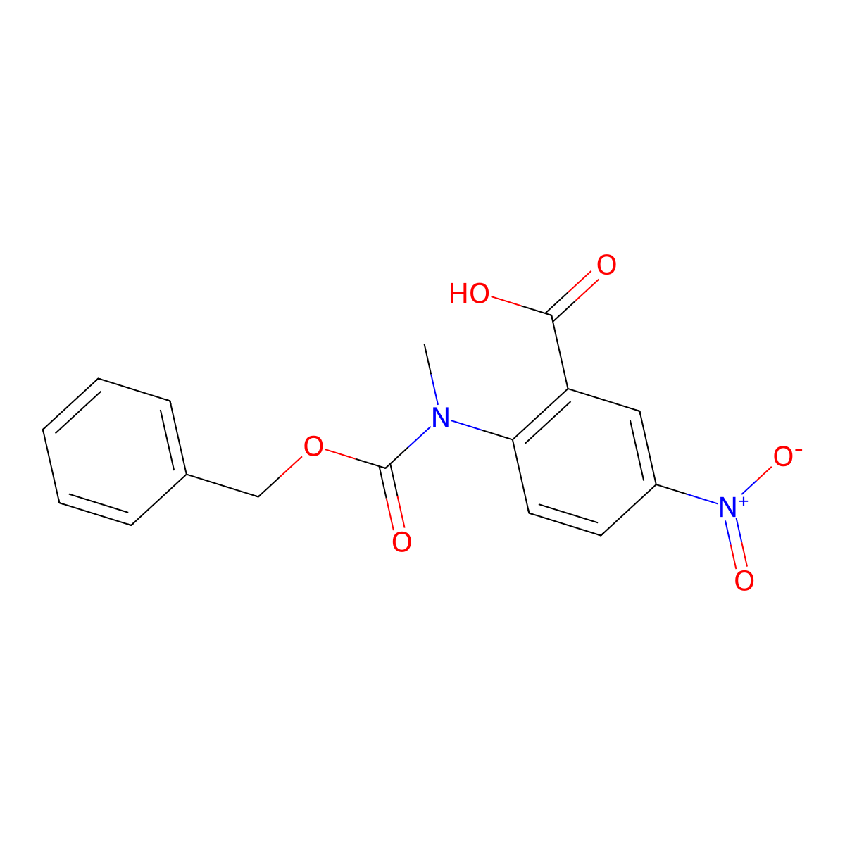 2-{[(Benzyloxy)carbonyl](methyl)amino}-5-nitrobenzoic acid molecular structure, CAS 2639443-23-3