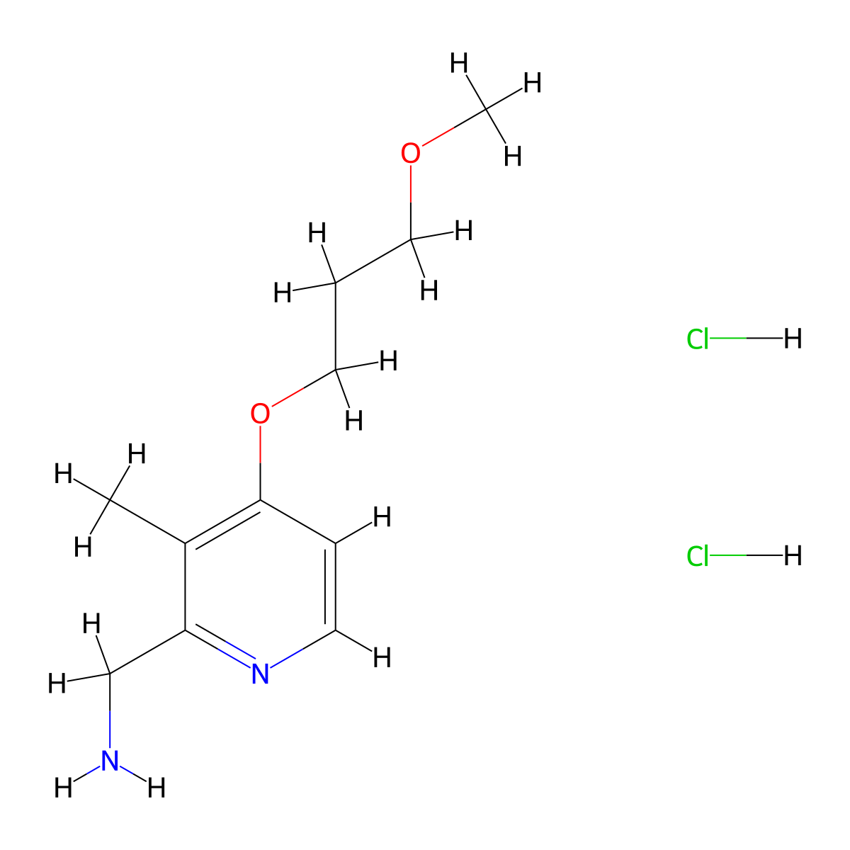 1-(4-(3-Methoxypropoxy)-3-methylpyridin-2-yl)methanamine dihydrochloride molecular structure, CAS 2639443-73-3