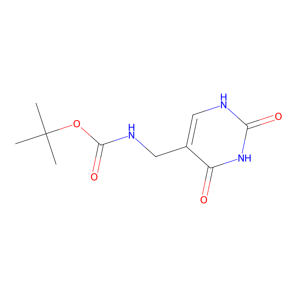 tert-butyl N-[(2,4-dihydroxypyrimidin-5-yl)methyl]carbamate molecular structure, CAS 2639444-36-1