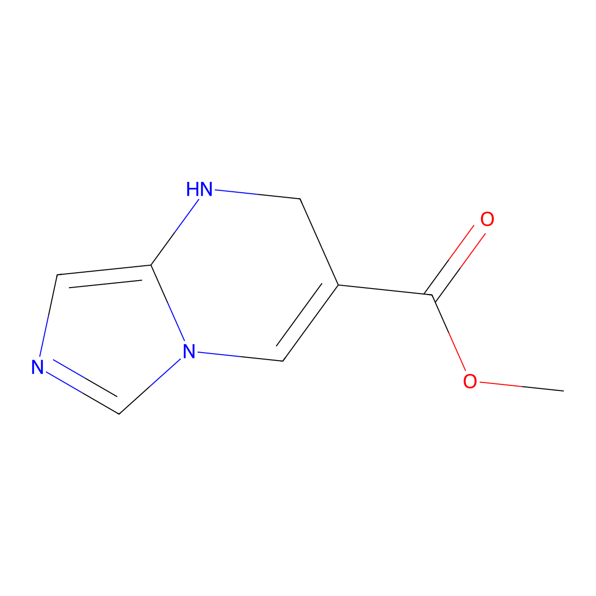 methyl 1H,2H-imidazo[1,5-a]pyrimidine-3-carboxylate molecular structure, CAS 2639444-85-0
