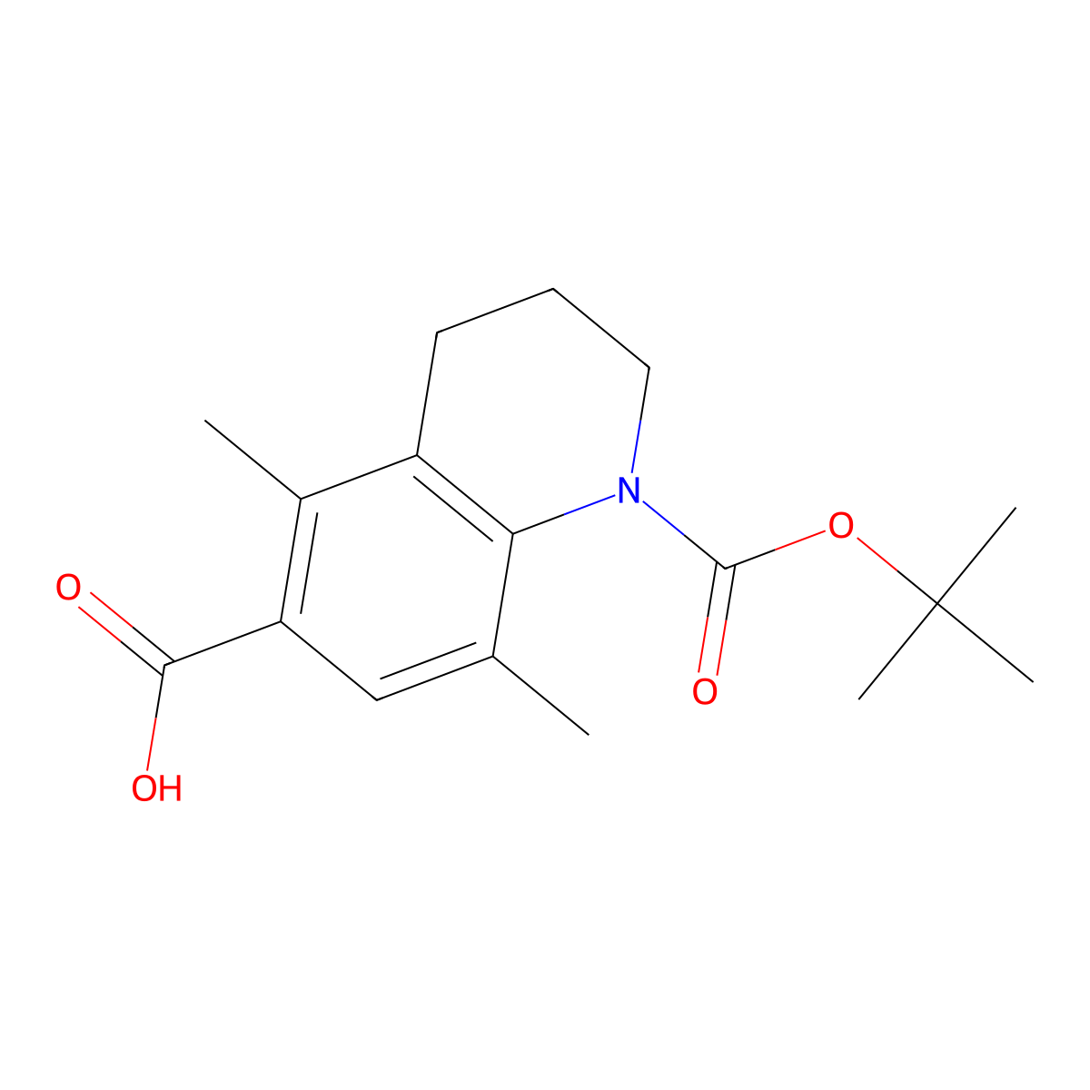 1-[(Tert-butoxy)carbonyl]-5,8-dimethyl-1,2,3,4-tetrahydroquinoline-6-carboxylic acid molecular structure, CAS 2639444-97-4