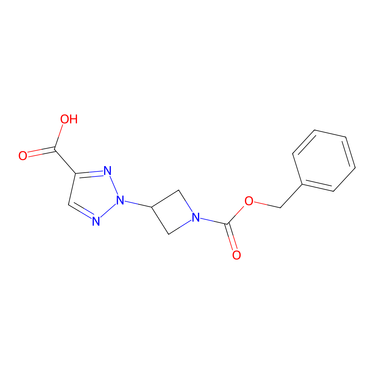2-{1-[(benzyloxy)carbonyl]azetidin-3-yl}-2H-1,2,3-triazole-4-carboxylic acid molecular structure, CAS 2639444-98-5