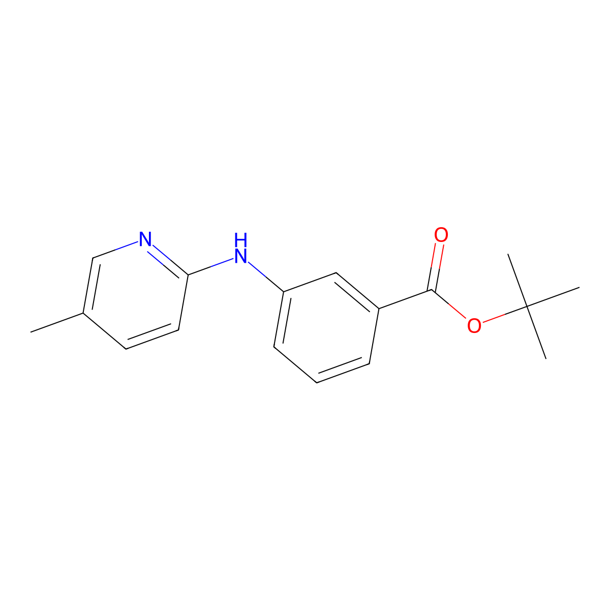 Tert-butyl 3-[(5-methylpyridin-2-yl)amino]benzoate molecular structure, CAS 2639445-18-2