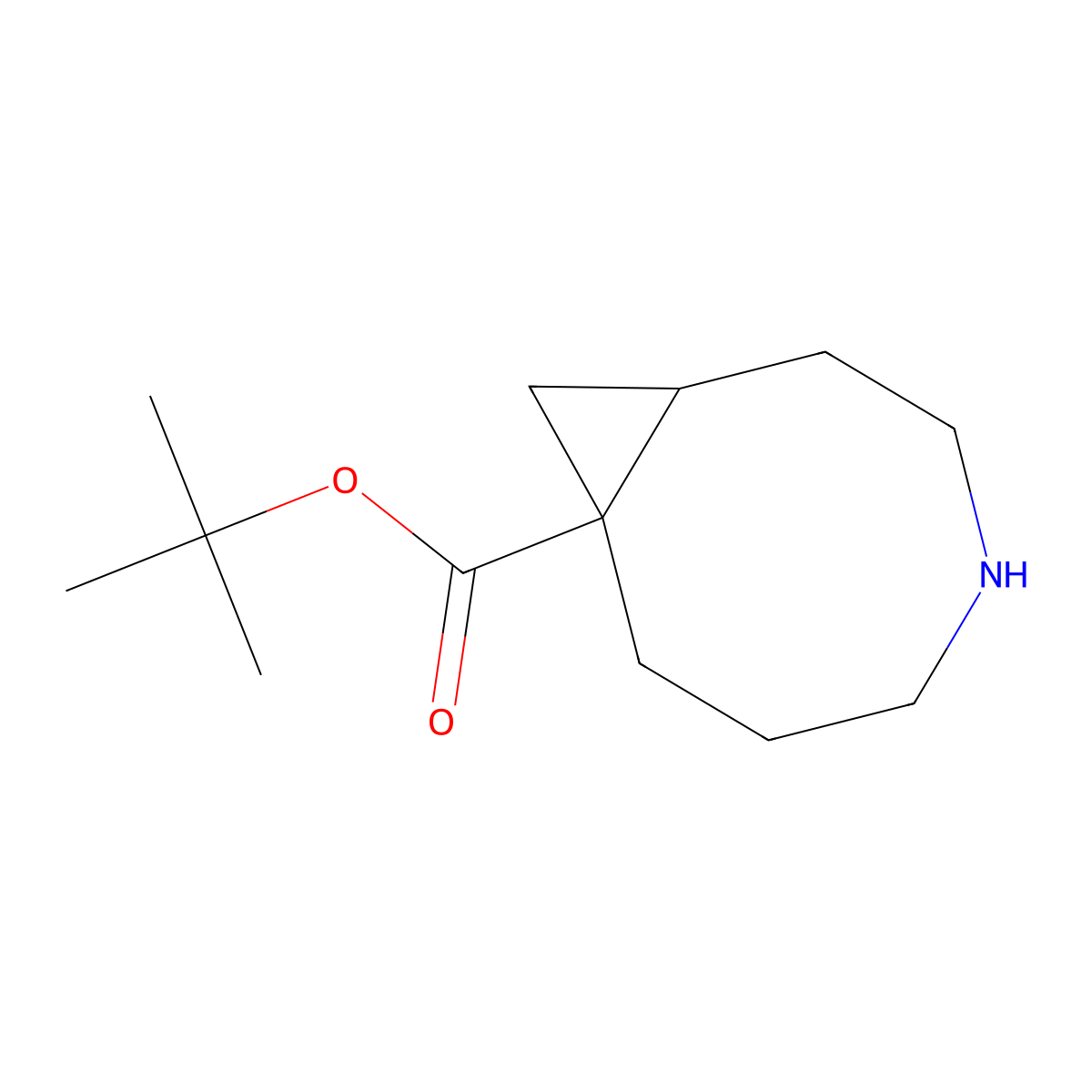 Tert-butyl 4-azabicyclo[6.1.0]nonane-8-carboxylate molecular structure, CAS 2639445-36-4