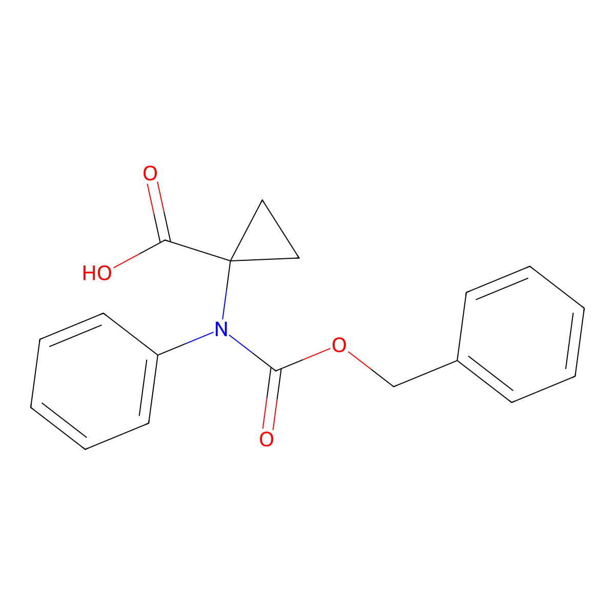 1-{[(Benzyloxy)carbonyl](phenyl)amino}cyclopropane-1-carboxylic acid molecular structure, CAS 2639445-62-6