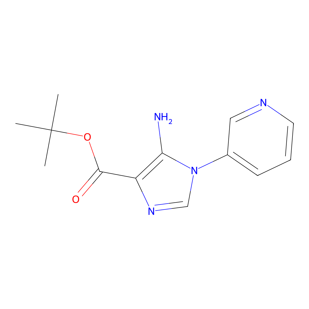 tert-butyl 5-amino-1-(pyridin-3-yl)-1H-imidazole-4-carboxylate molecular structure, CAS 2639445-63-7