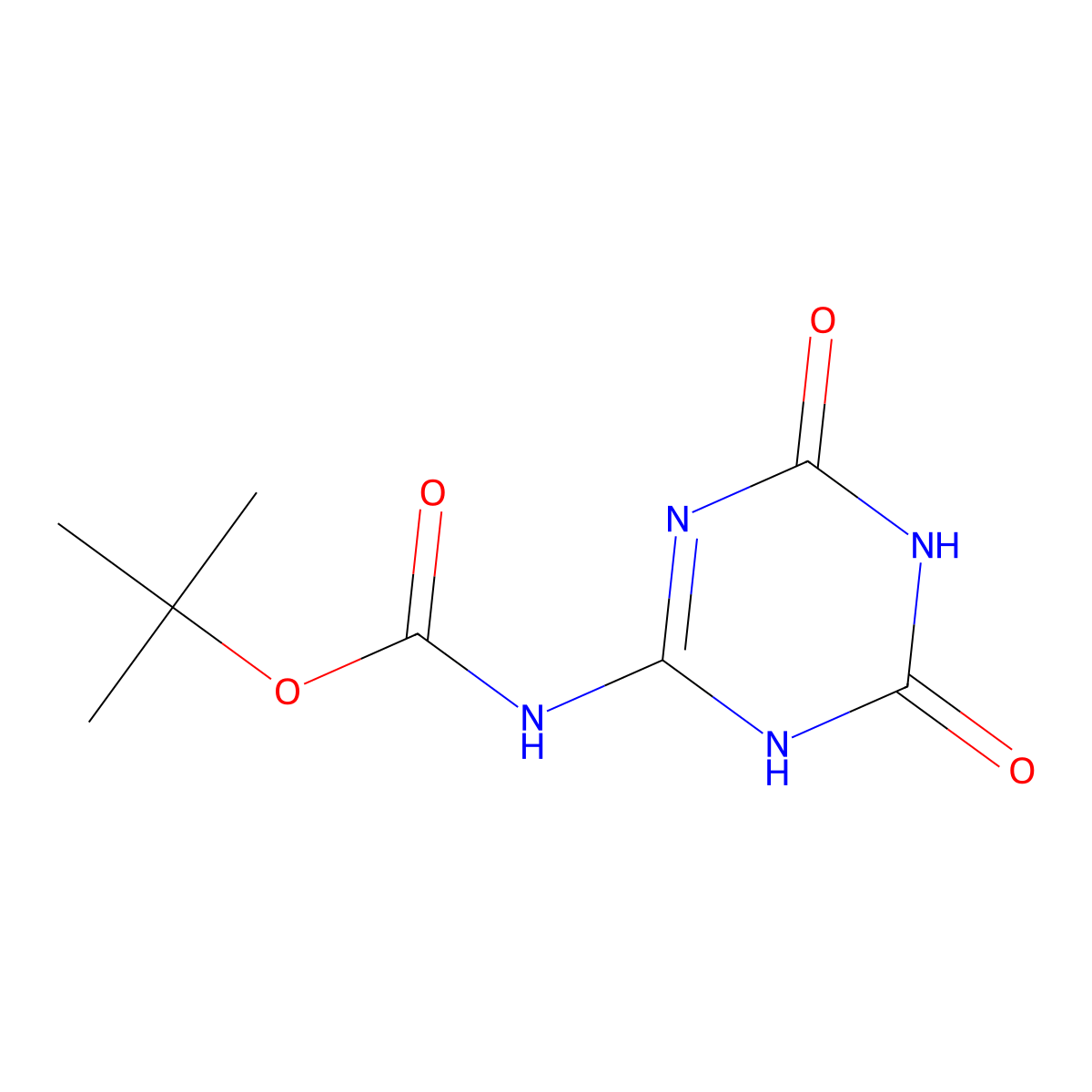 tert-butyl N-(4,6-dihydroxy-1,3,5-triazin-2-yl)carbamate molecular structure, CAS 2639445-75-1