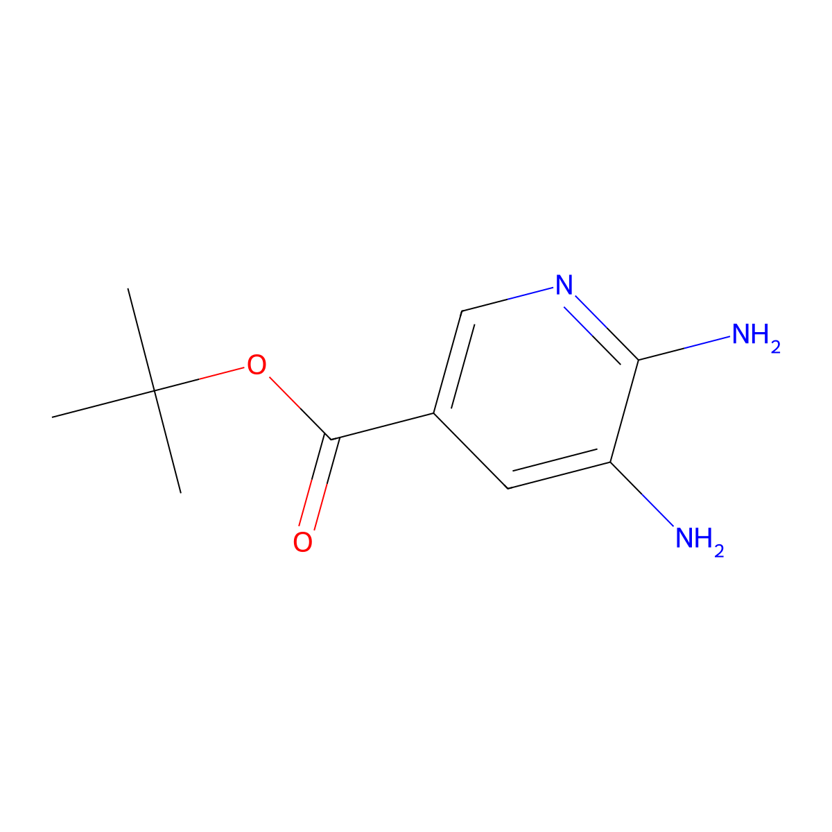 Tert-butyl 5,6-diaminopyridine-3-carboxylate molecular structure, CAS 2639445-77-3