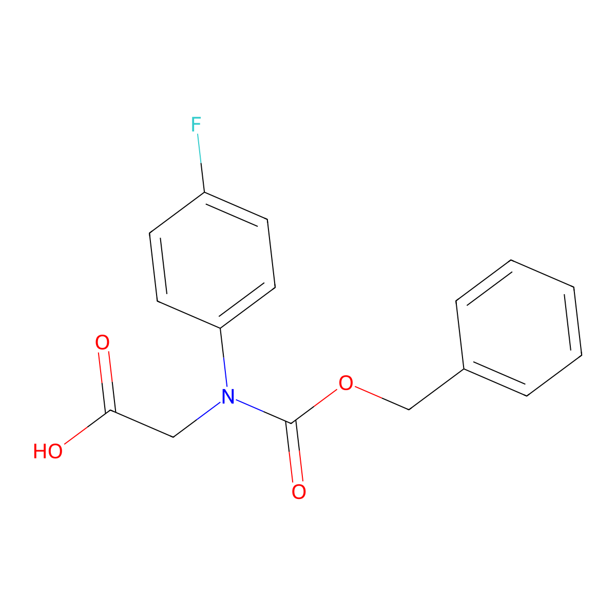 2-{[(Benzyloxy)carbonyl](4-fluorophenyl)amino}acetic acid molecular structure, CAS 2639445-85-3
