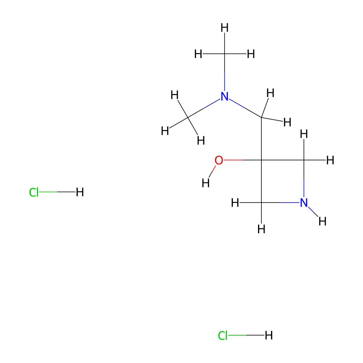 3-[(Dimethylamino)methyl]azetidin-3-ol dihydrochloride molecular structure, CAS 2639445-92-2