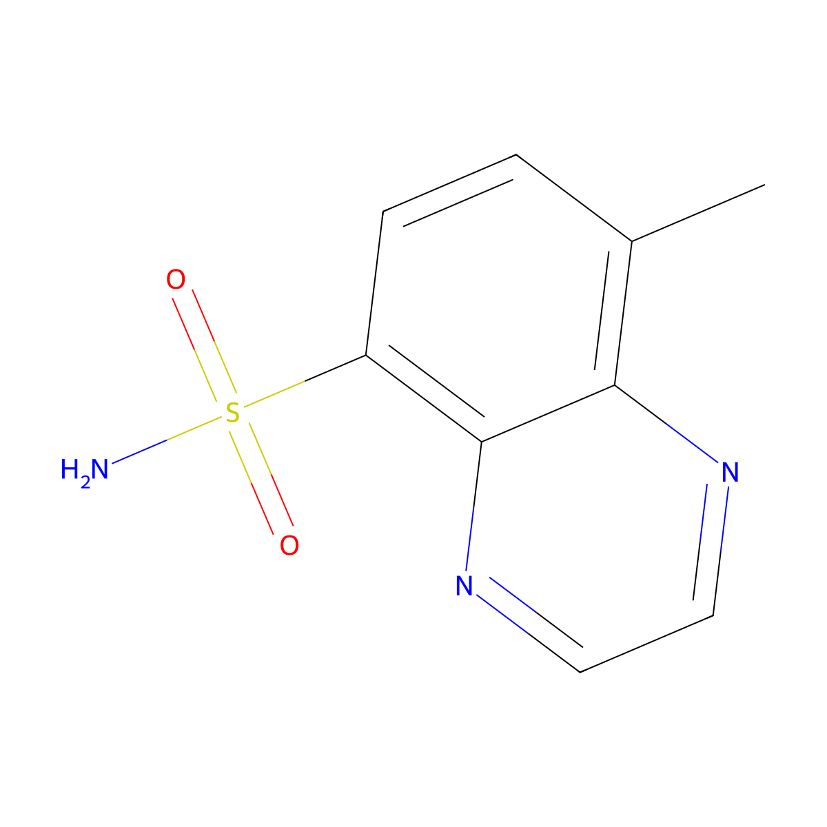 8-Methylquinoxaline-5-sulfonamide molecular structure, CAS 2639446-02-7