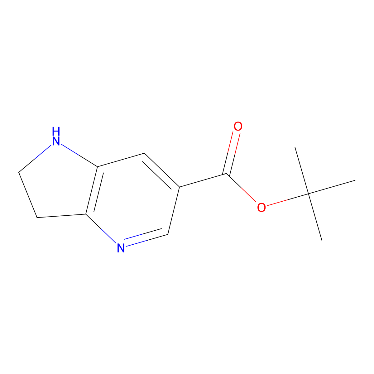 tert-butyl 1H,2H,3H-pyrrolo[3,2-b]pyridine-6-carboxylate molecular structure, CAS 2639446-14-1