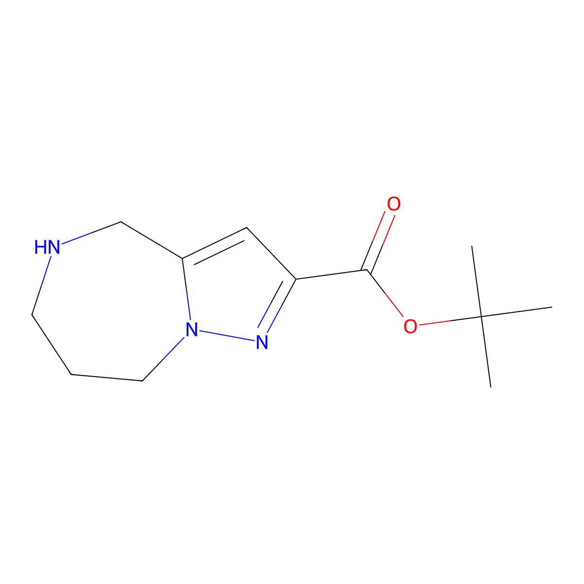 tert-butyl 4H,5H,6H,7H,8H-pyrazolo[1,5-a][1,4]diazepine-2-carboxylate molecular structure, CAS 2639446-22-1