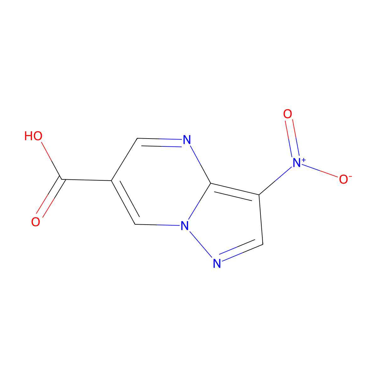 3-Nitropyrazolo[1,5-a]pyrimidine-6-carboxylic acid molecular structure, CAS 2639446-42-5