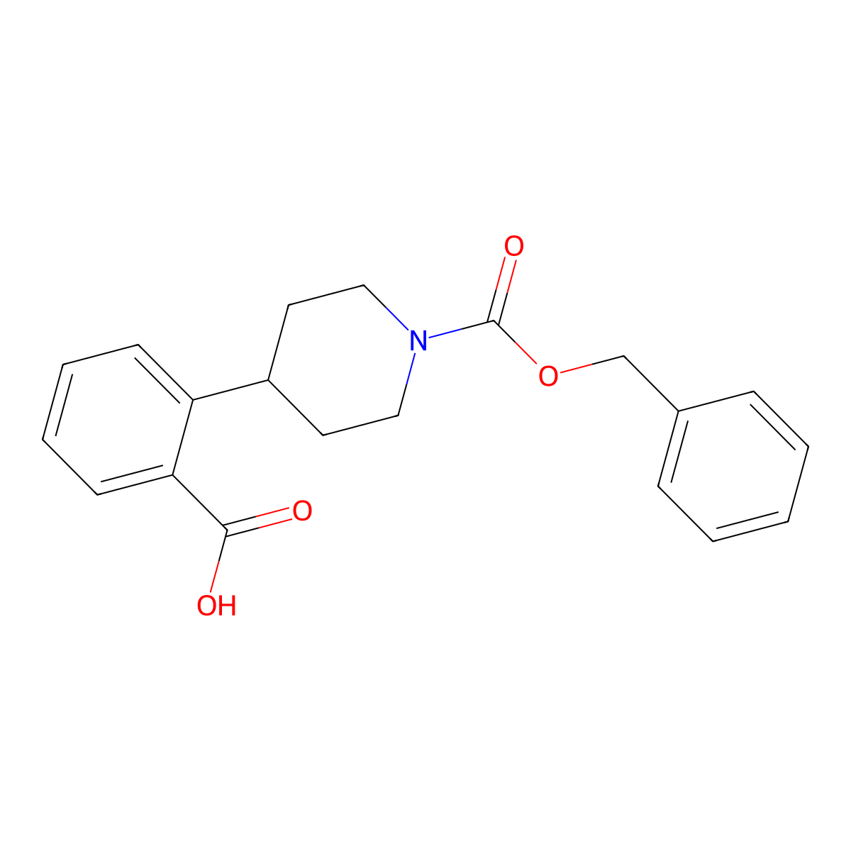 2-{1-[(Benzyloxy)carbonyl]piperidin-4-yl}benzoic acid molecular structure, CAS 2639446-49-2