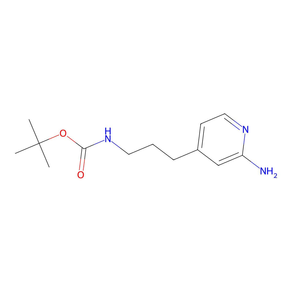 tert-butyl N-[3-(2-aminopyridin-4-yl)propyl]carbamate molecular structure, CAS 2639446-67-4