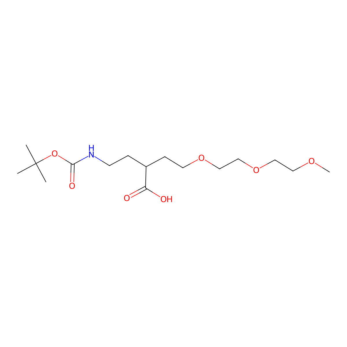 4-{[(Tert-butoxy)carbonyl]amino}-2-{2-[2-(2-methoxyethoxy)ethoxy]ethyl}butanoic acid molecular structure, CAS 2639446-78-7