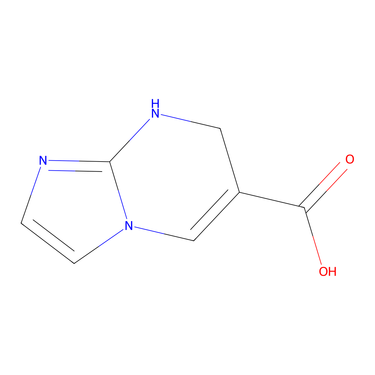 7H,8H-imidazo[1,2-a]pyrimidine-6-carboxylic acid molecular structure, CAS 2639447-17-7