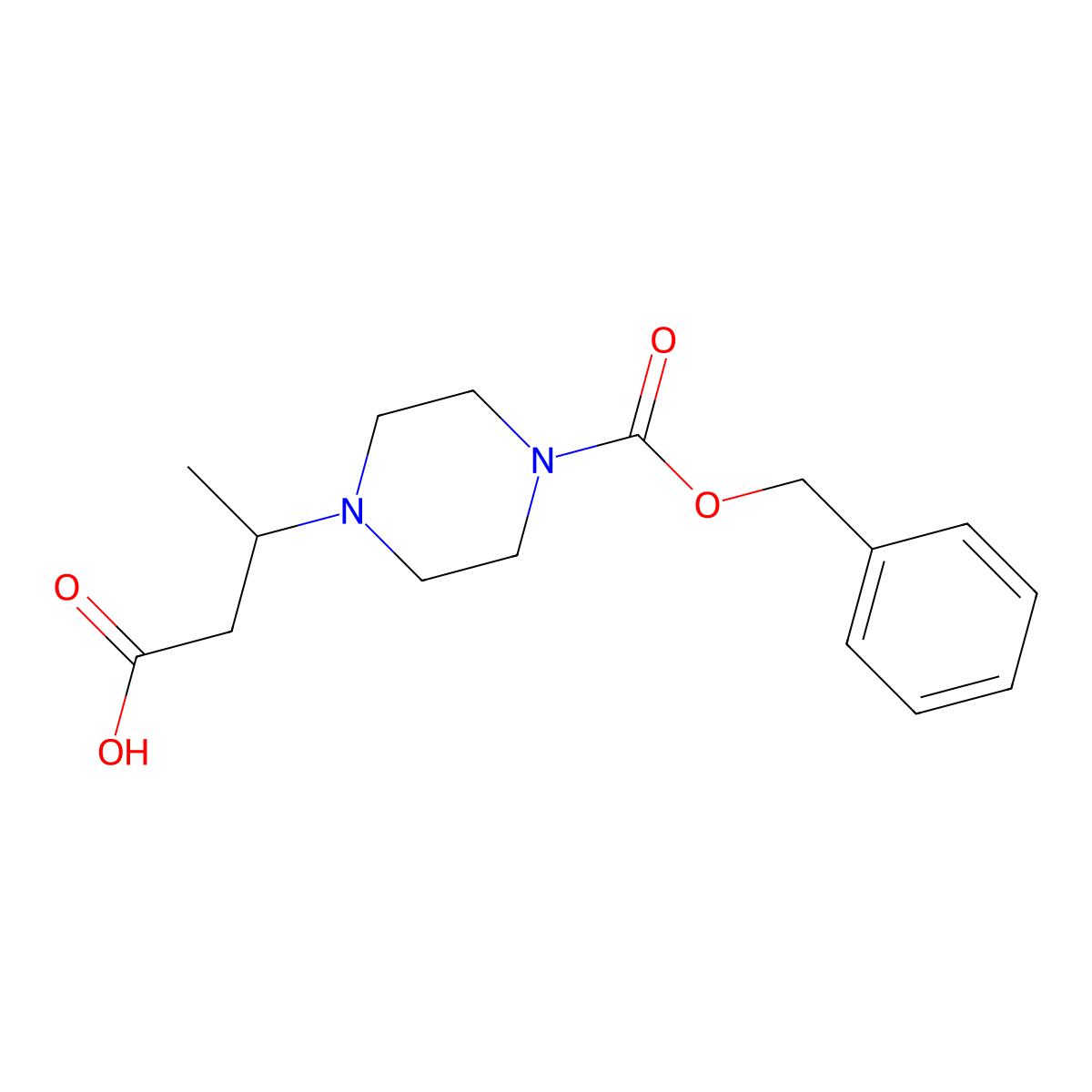 3-{4-[(Benzyloxy)carbonyl]piperazin-1-yl}butanoic acid molecular structure, CAS 2639447-21-3