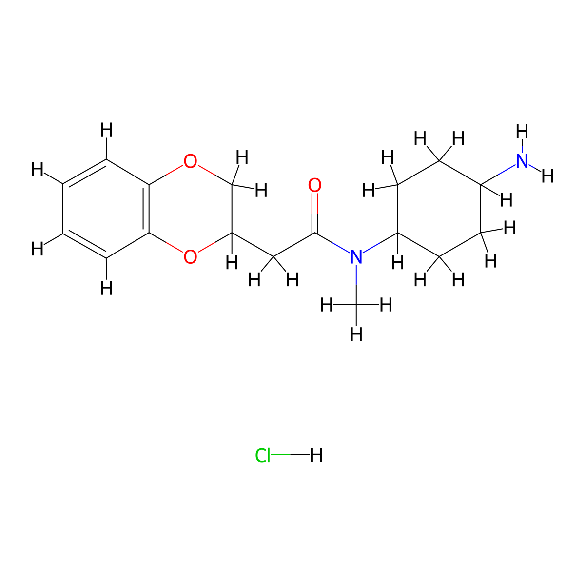 N-(4-aminocyclohexyl)-2-(2,3-dihydro-1,4-benzodioxin-2-yl)-N-methylacetamide hydrochloride molecular structure, CAS 2639447-27-9