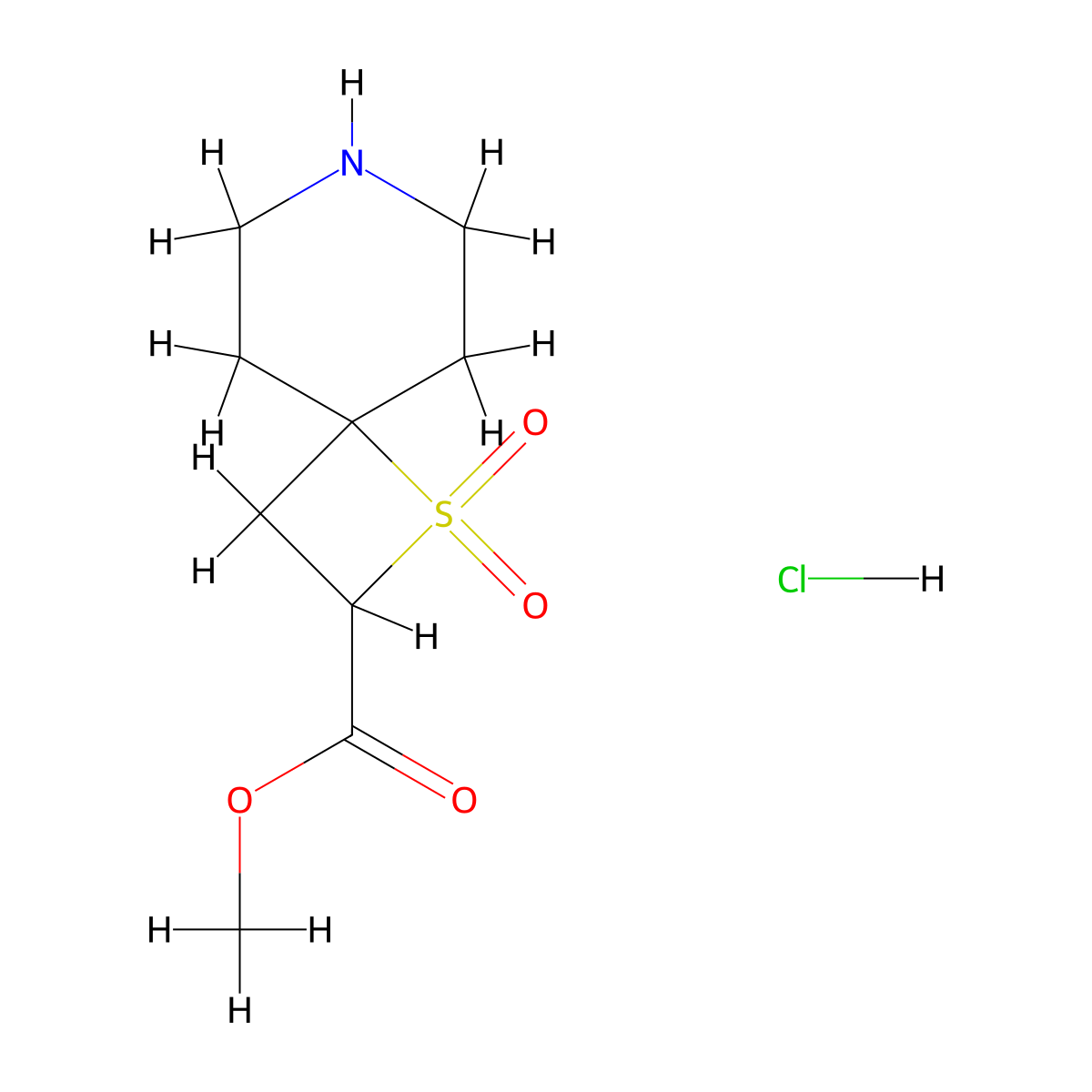 Methyl 1,1-dioxo-1lambda6-thia-7-azaspiro[3.5]nonane-2-carboxylate hydrochloride molecular structure, CAS 2639447-43-9