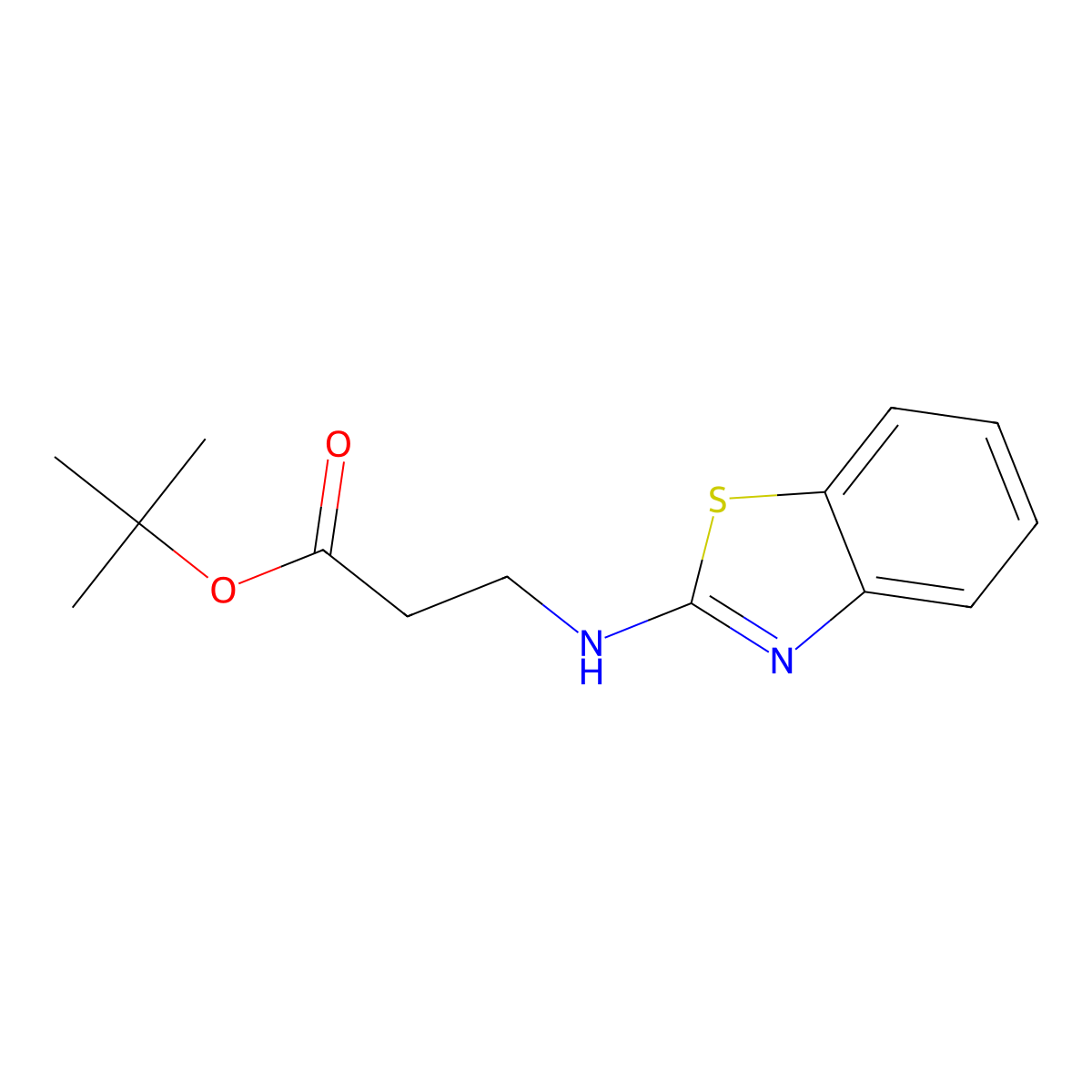 Tert-butyl 3-[(1,3-benzothiazol-2-yl)amino]propanoate molecular structure, CAS 2639447-71-3