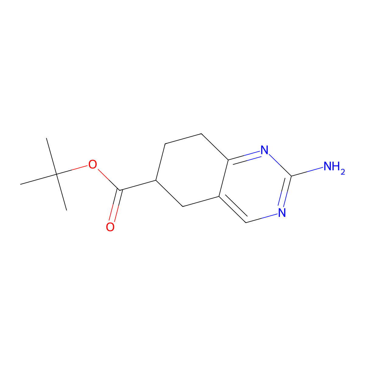 Tert-butyl 2-amino-5,6,7,8-tetrahydroquinazoline-6-carboxylate molecular structure, CAS 2639447-73-5