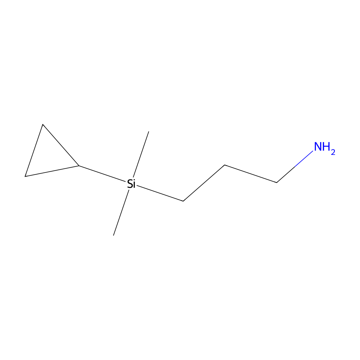 (3-Aminopropyl)(cyclopropyl)dimethylsilane molecular structure, CAS 2639447-86-0