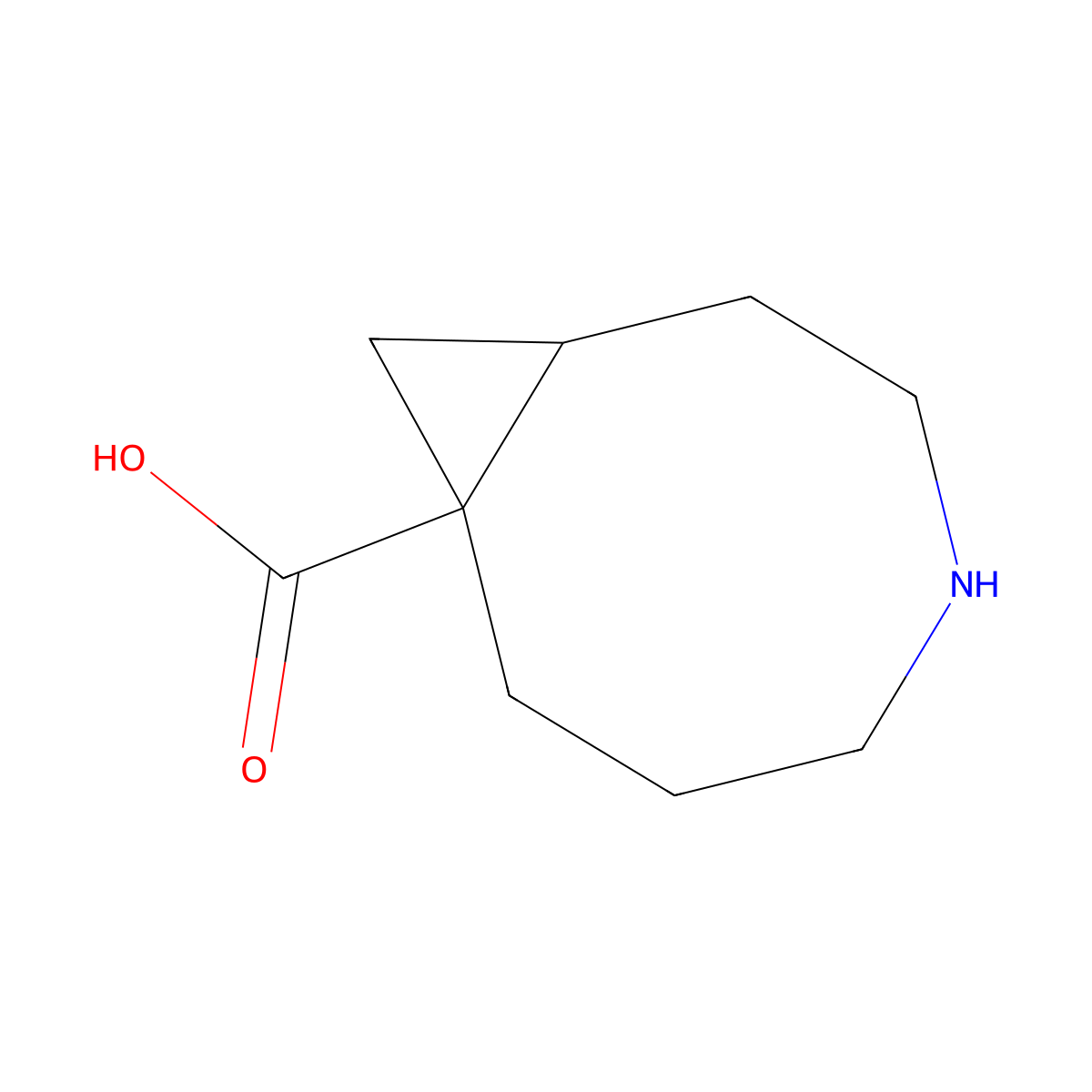 4-Azabicyclo[6.1.0]nonane-8-carboxylic acid molecular structure, CAS 2639448-06-7