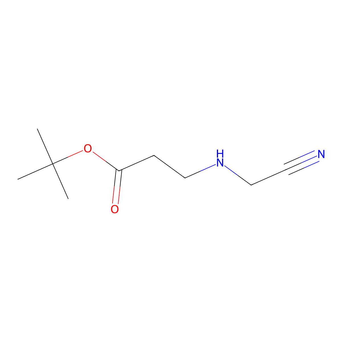 Tert-butyl 3-[(cyanomethyl)amino]propanoate molecular structure, CAS 2639448-13-6