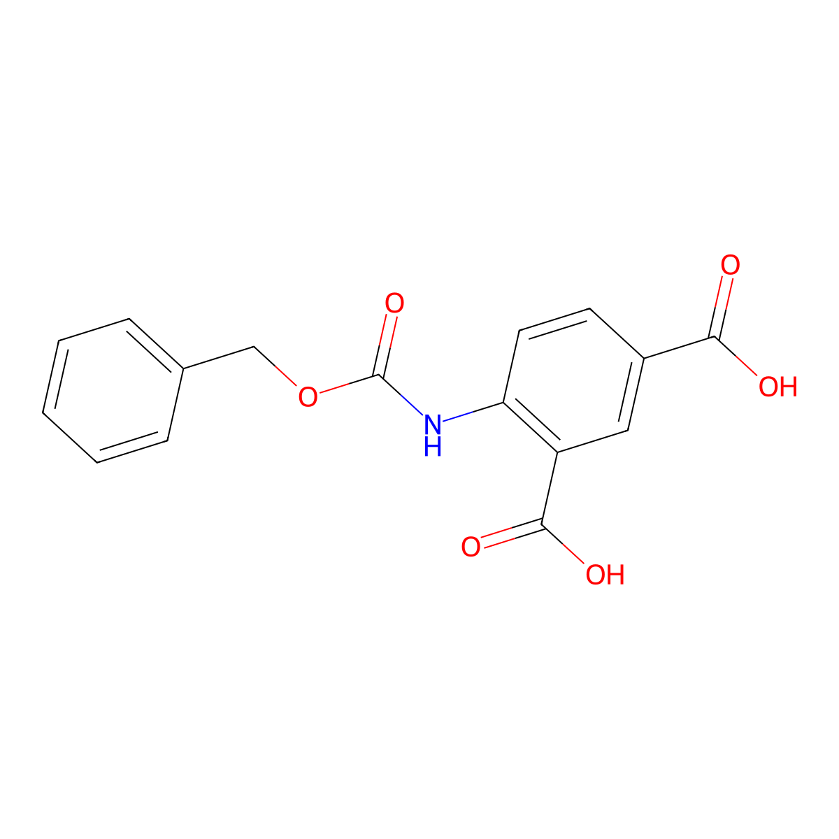 4-{[(Benzyloxy)carbonyl]amino}benzene-1,3-dicarboxylic acid molecular structure, CAS 2639448-19-2