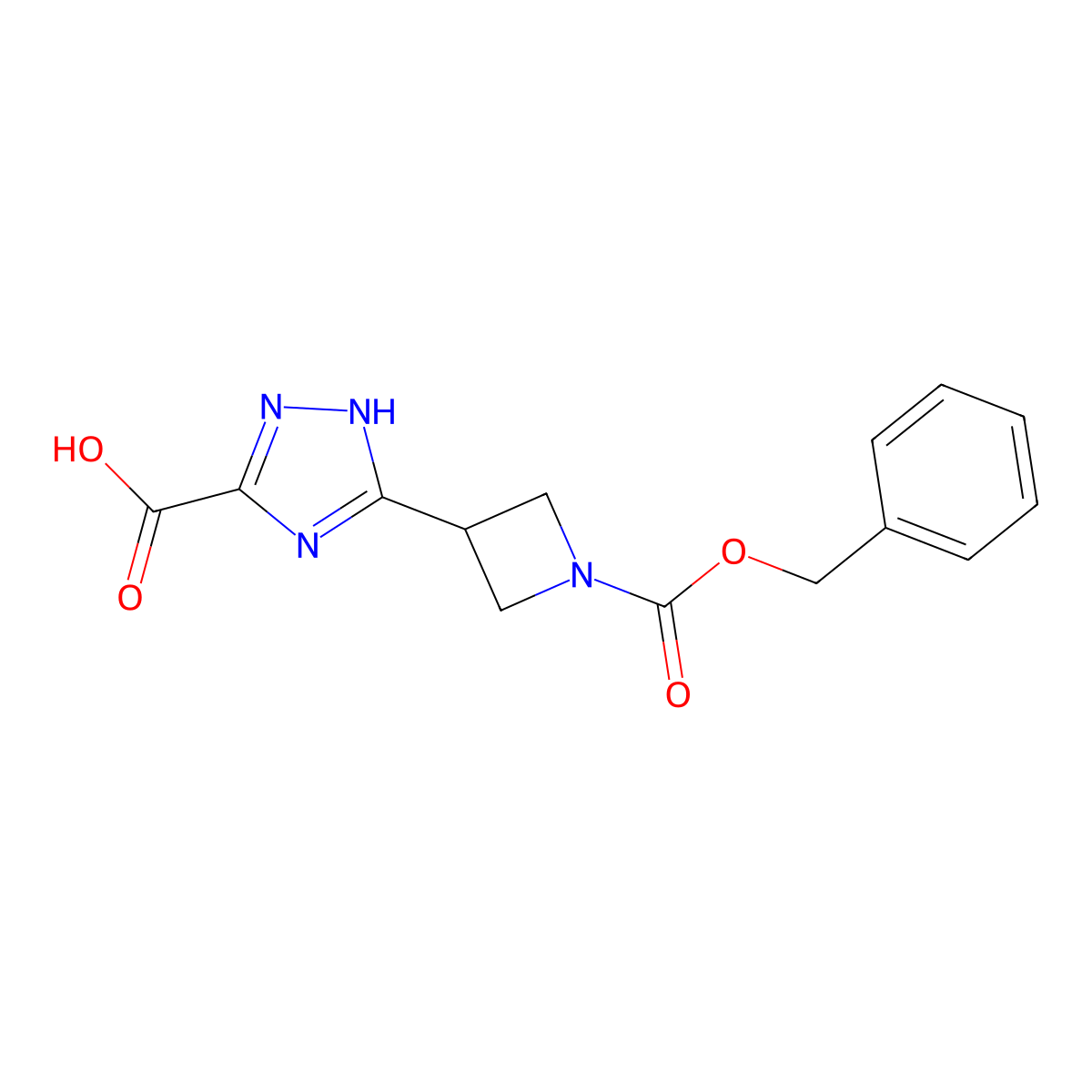 3-{1-[(benzyloxy)carbonyl]azetidin-3-yl}-1H-1,2,4-triazole-5-carboxylic acid molecular structure, CAS 2639448-20-5