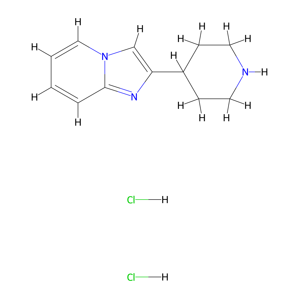 4-{Imidazo[1,2-a]pyridin-2-yl}piperidine dihydrochloride molecular structure, CAS 2639448-34-1