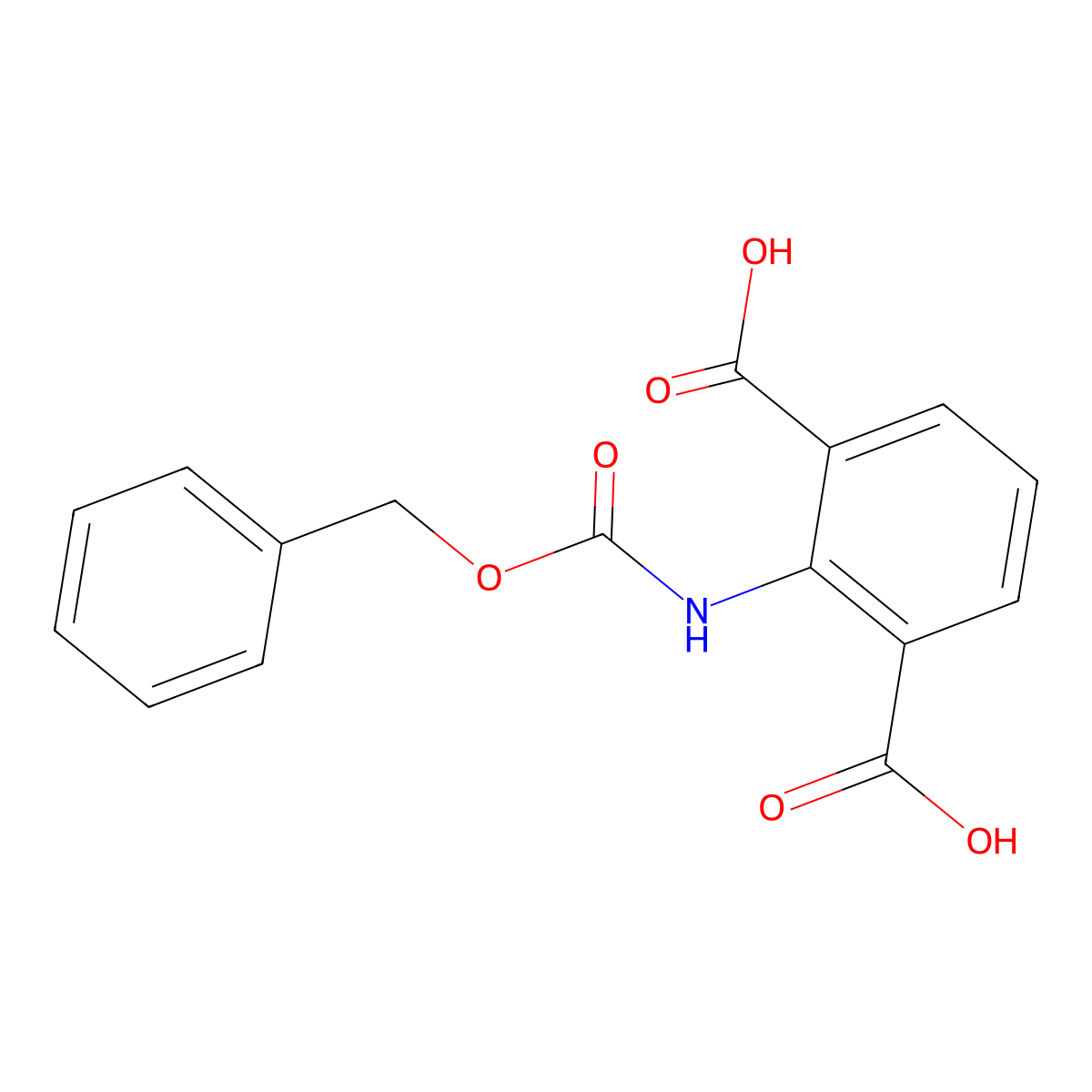 2-{[(Benzyloxy)carbonyl]amino}benzene-1,3-dicarboxylic acid molecular structure, CAS 2639448-46-5