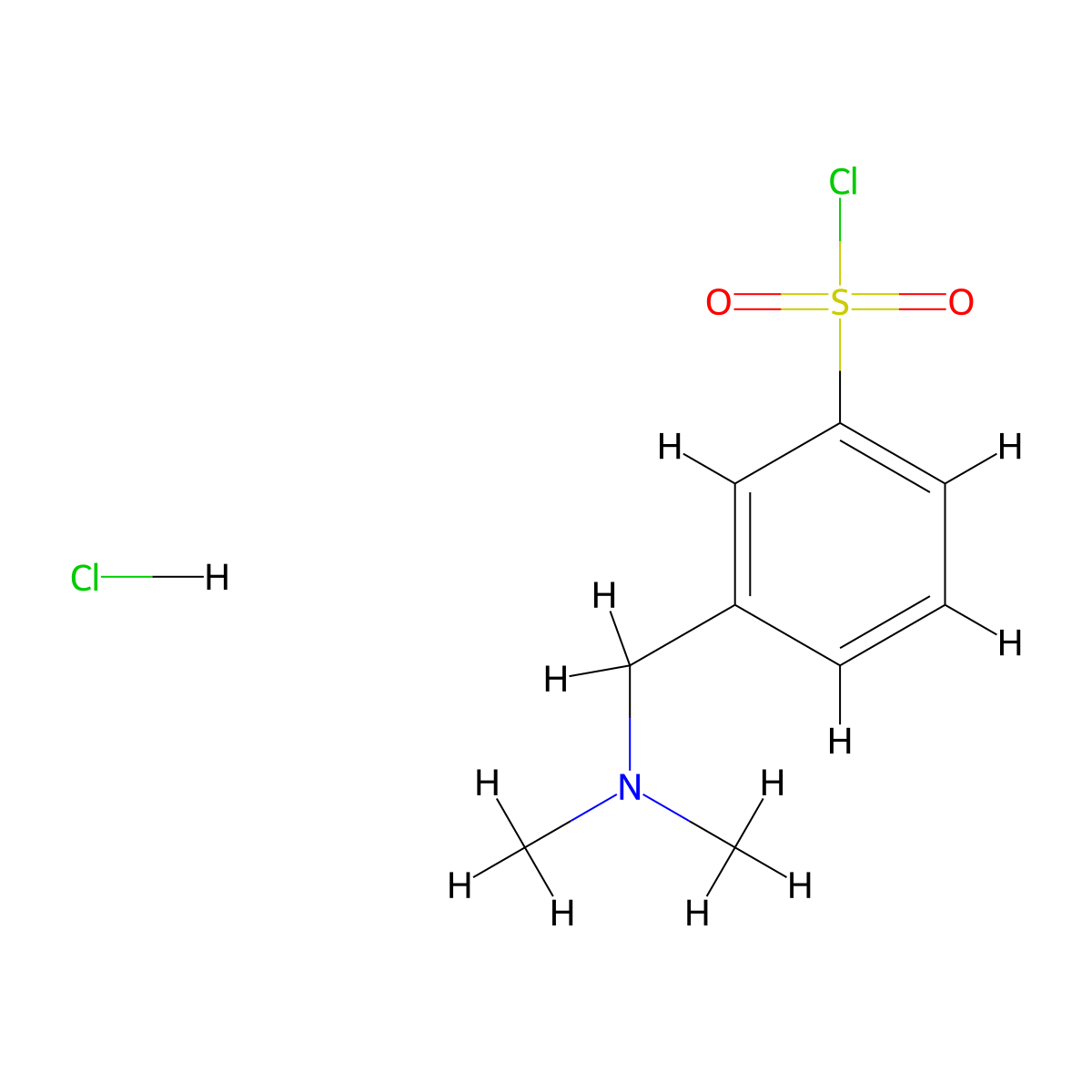 3-[(Dimethylamino)methyl]benzene-1-sulfonylchloridehydrochloride molecular structure, CAS 2639448-64-7