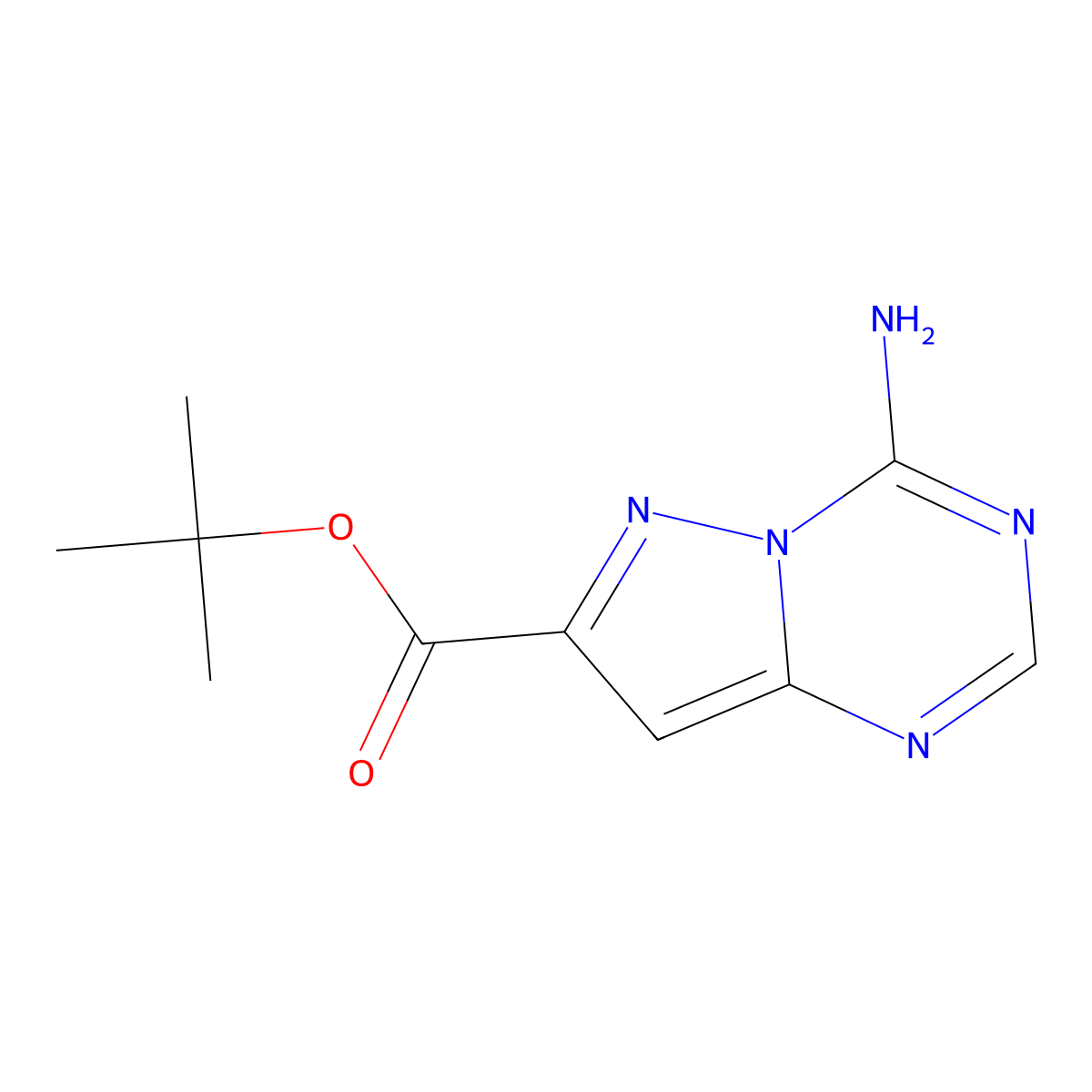 Tert-butyl 4-aminopyrazolo[1,5-a][1,3,5]triazine-7-carboxylate molecular structure, CAS 2639448-70-5