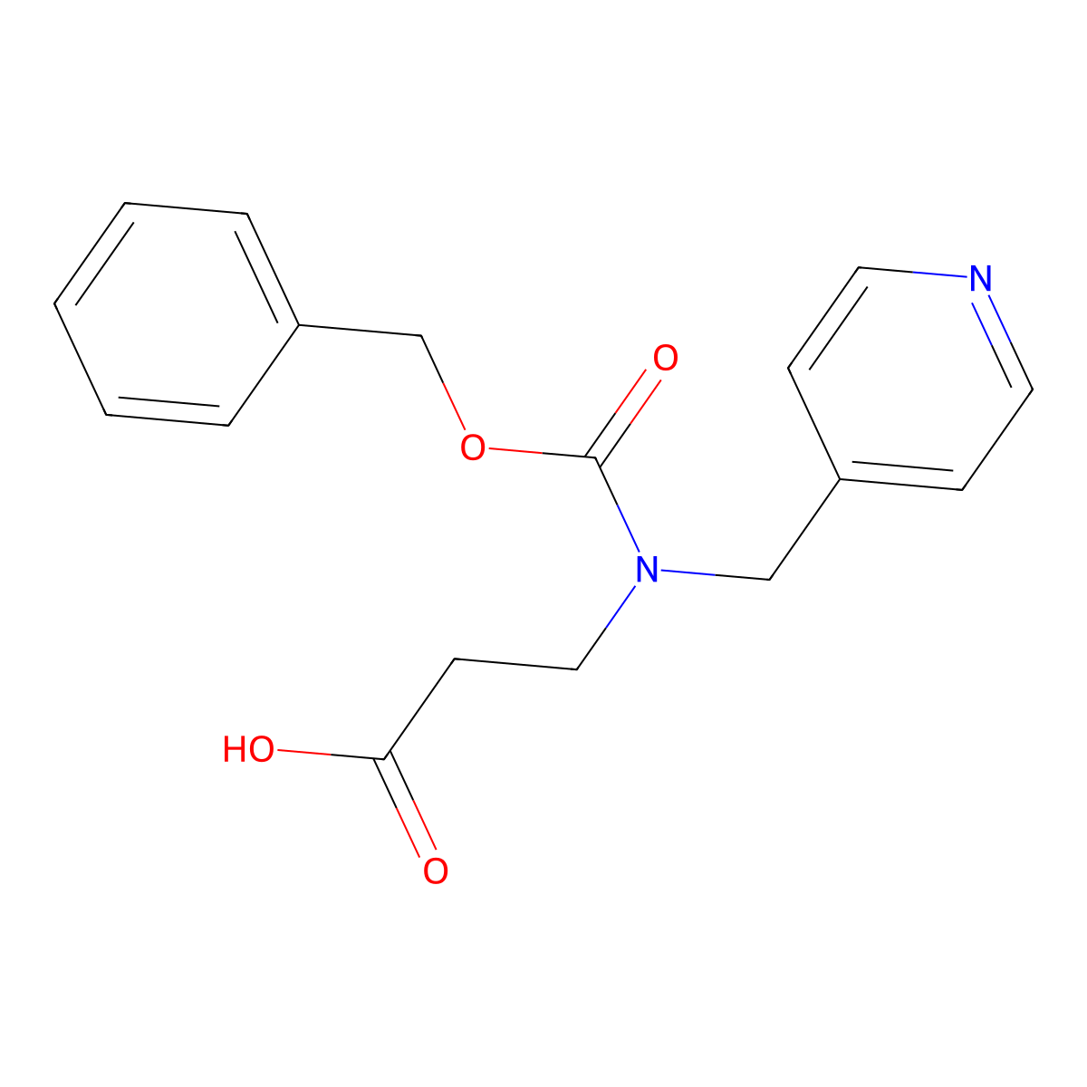 3-{[(Benzyloxy)carbonyl][(pyridin-4-yl)methyl]amino}propanoic acid molecular structure, CAS 2639448-71-6