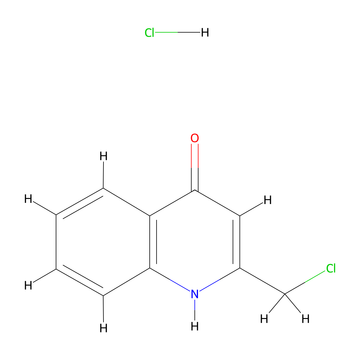2-(Chloromethyl)-1,4-dihydroquinolin-4-one hydrochloride molecular structure, CAS 2639448-77-2