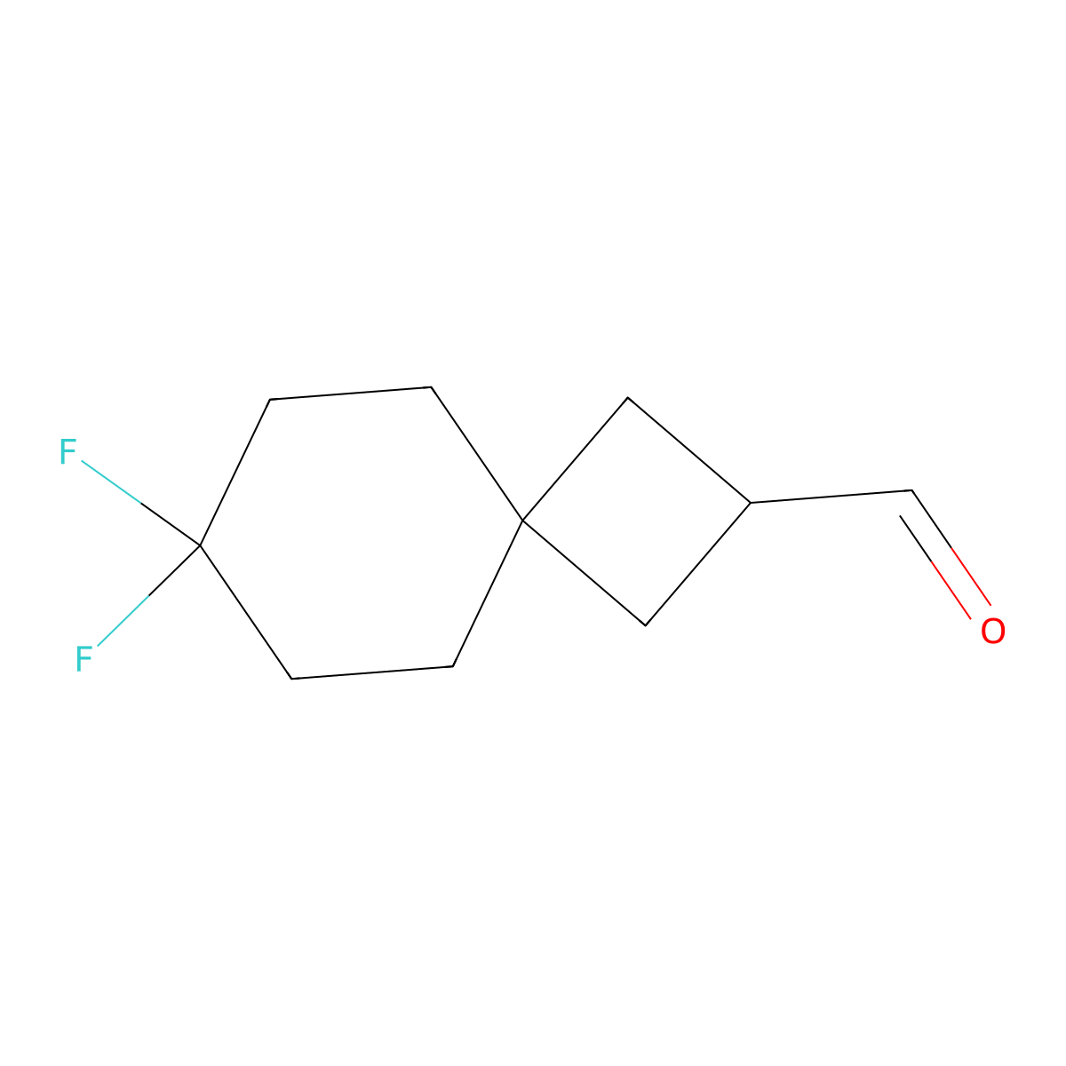 7,7-Difluorospiro(3.5)nonane-2-carbaldehyde molecular structure, CAS 2639448-82-9
