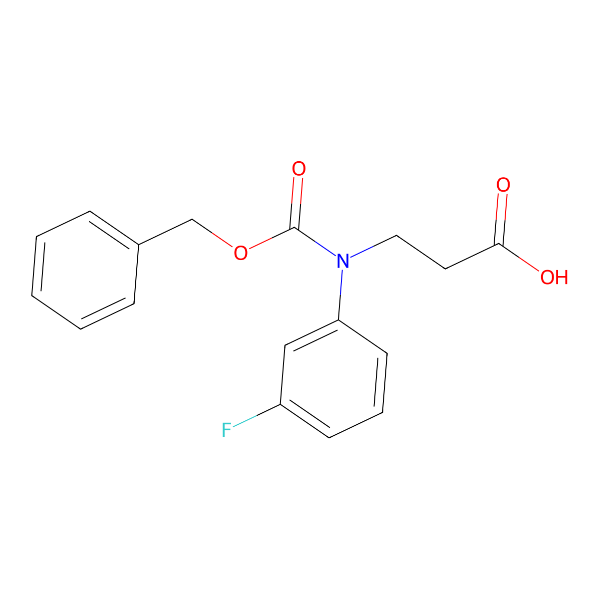 3-{[(Benzyloxy)carbonyl](3-fluorophenyl)amino}propanoic acid molecular structure, CAS 2639448-87-4