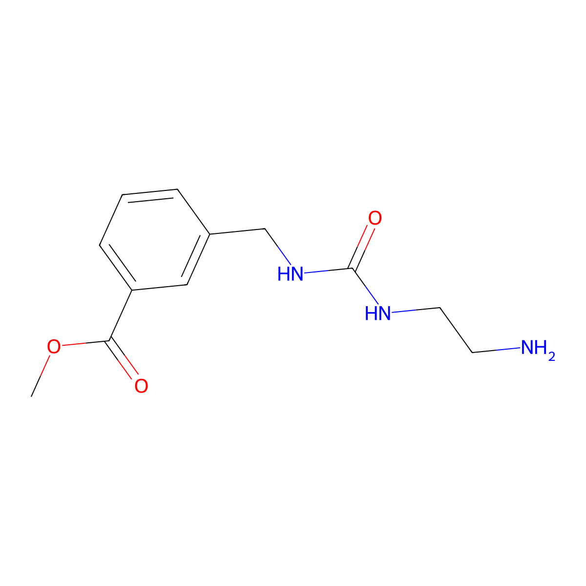 Methyl 3-({[(2-aminoethyl)carbamoyl]amino}methyl)benzoate molecular structure, CAS 2639448-92-1