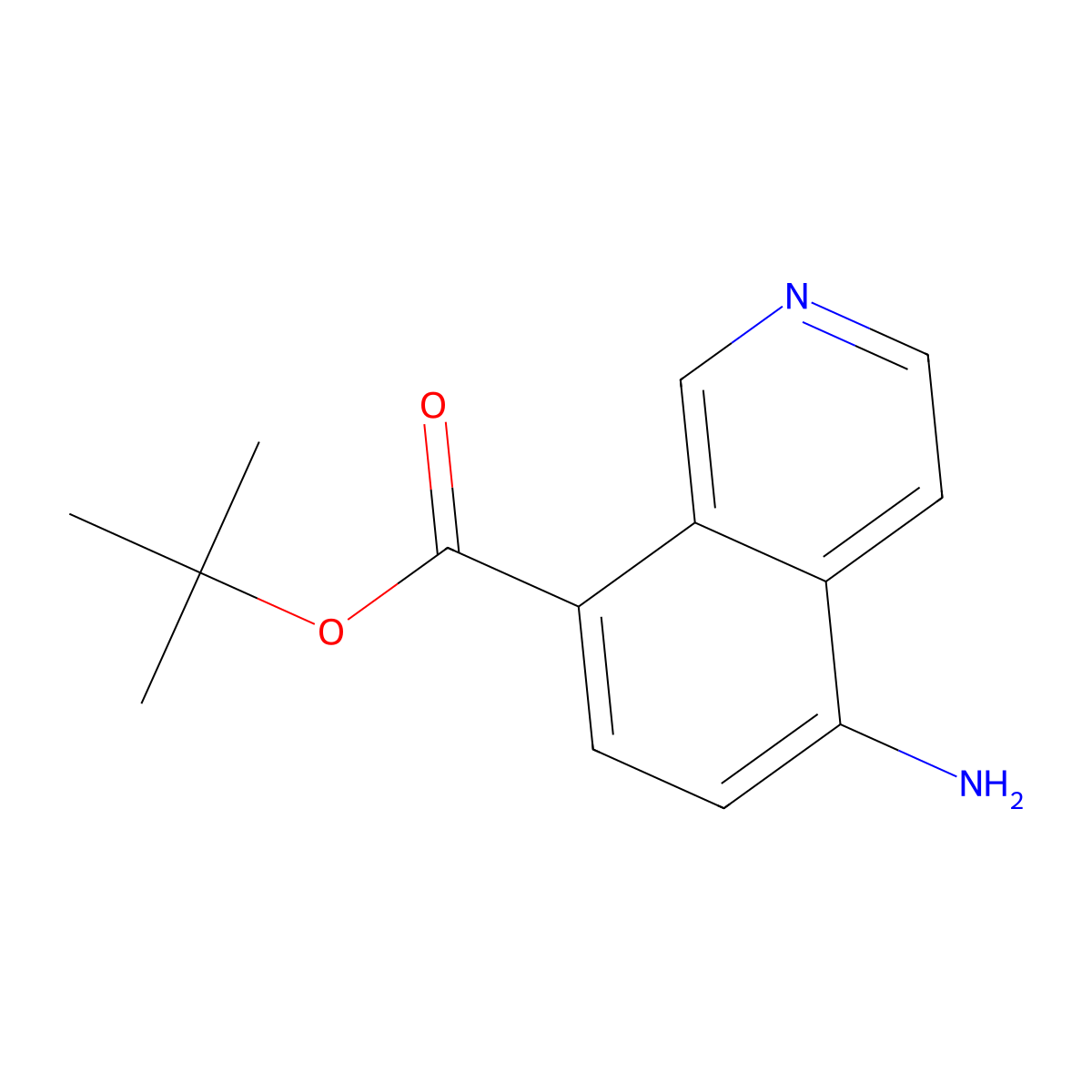 Tert-butyl 5-aminoisoquinoline-8-carboxylate molecular structure, CAS 2639449-20-8