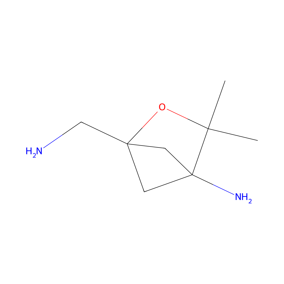 1-(Aminomethyl)-3,3-dimethyl-2-oxabicyclo[2.1.1]hexan-4-amine molecular structure, CAS 2639449-37-7
