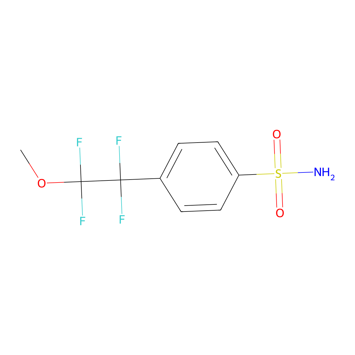 4-(1,1,2,2-Tetrafluoro-2-methoxyethyl)benzene-1-sulfonamide molecular structure, CAS 2639449-46-8