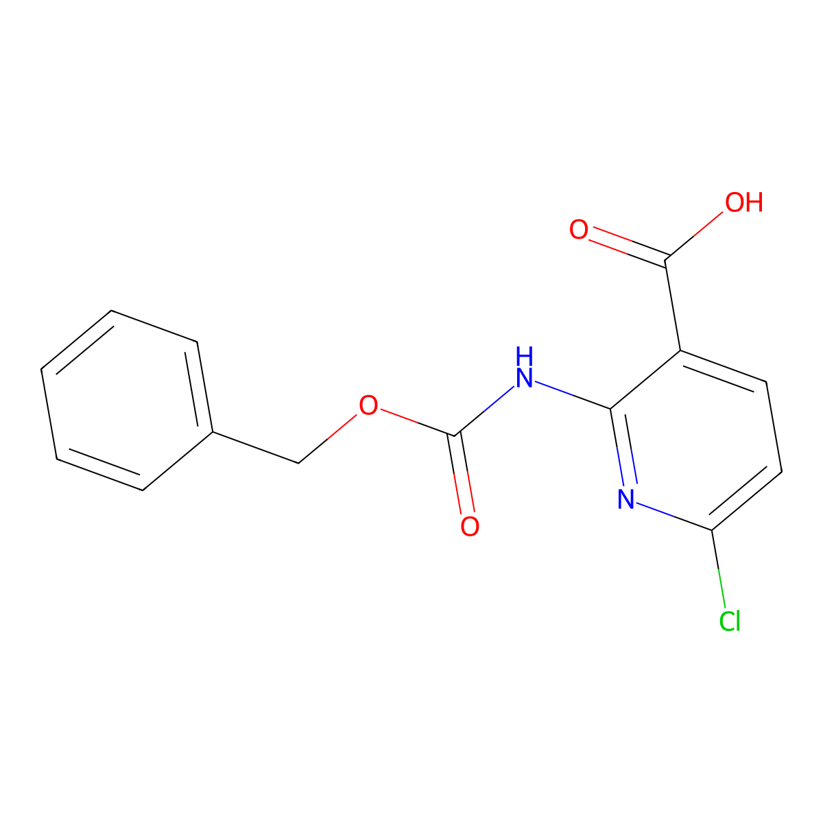 2-{[(Benzyloxy)carbonyl]amino}-6-chloropyridine-3-carboxylic acid molecular structure, CAS 2639449-63-9