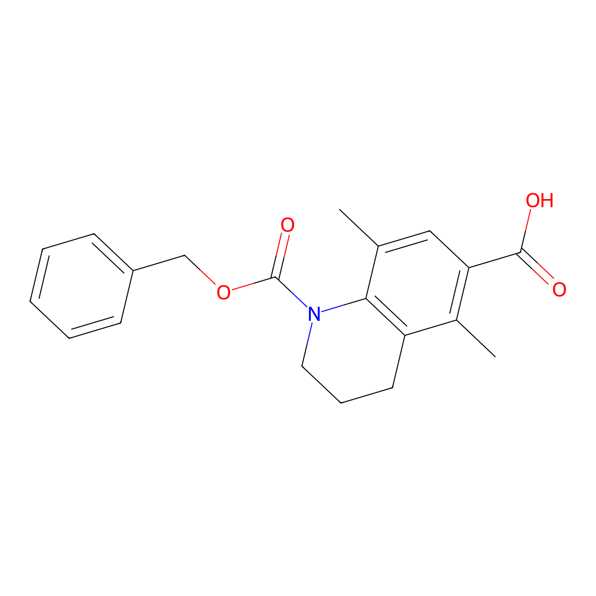 1-[(Benzyloxy)carbonyl]-5,8-dimethyl-1,2,3,4-tetrahydroquinoline-6-carboxylic acid molecular structure, CAS 2639449-66-2